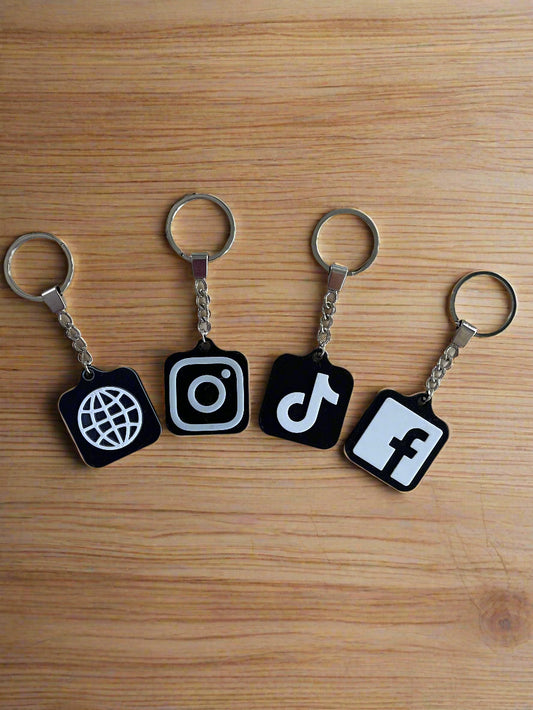 📲 NFC TAG Keychain – Custom Social Media Μπρελόκ